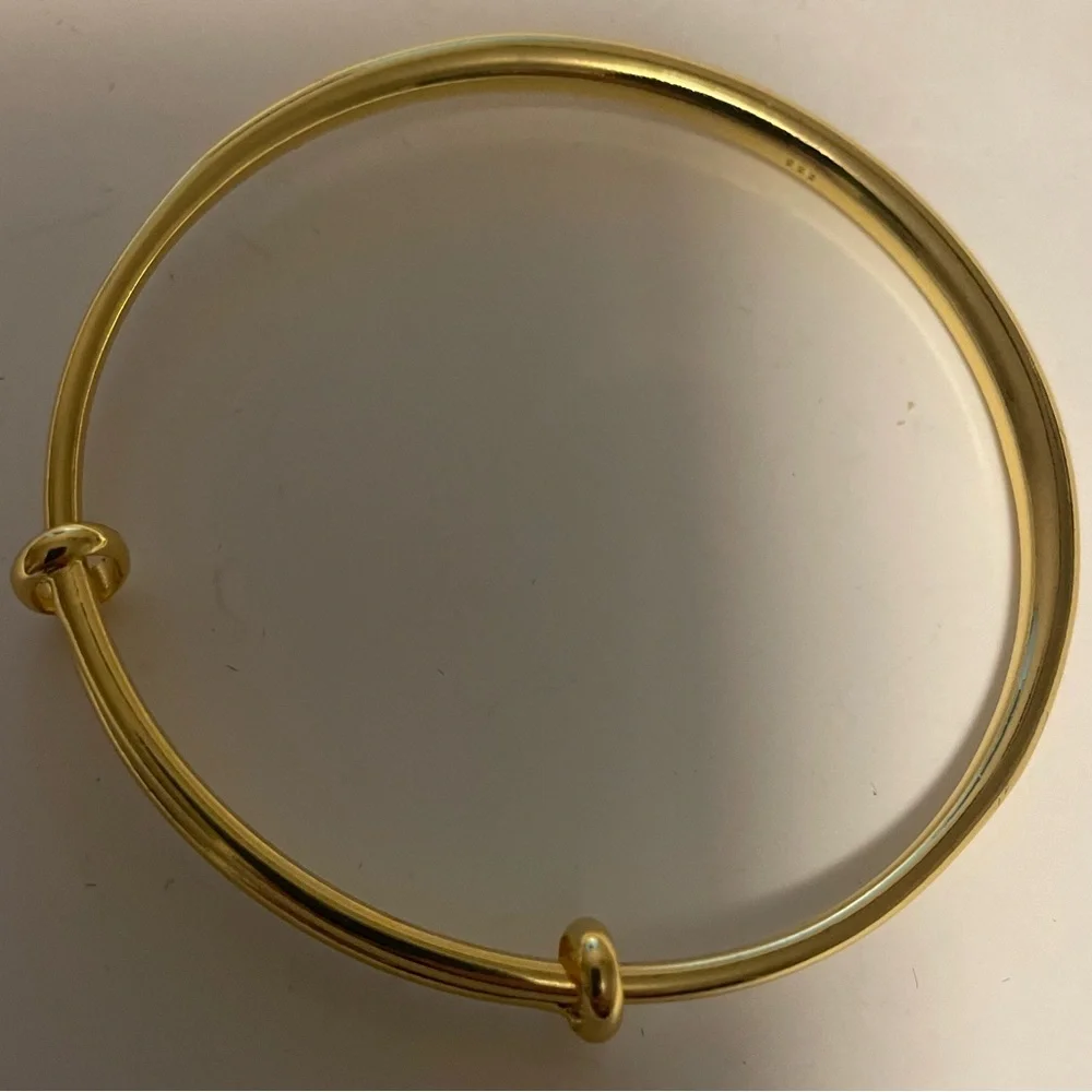 Bangle. Gold plated bracelet, women’s bangle, jewelry, gift ideas - Picture 2 of 2